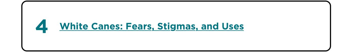 The fourth most popular podcast is White Canes: Fears, Stigmas, and Uses.